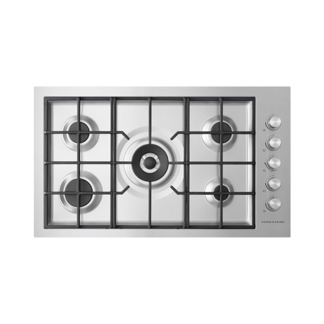 Fisher And Paykel CG905DWNGFCX3 Stainless Steel, 81382 900mm Wide Gas on Steel (Flush Fit Burner Tra