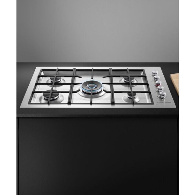 Fisher And Paykel CG905DWNGFCX3 Stainless Steel, 81382 900mm Wide Gas on Steel (Flush Fit Burner Tra