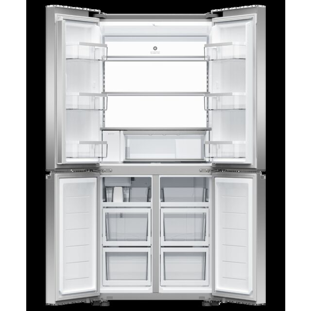 F&P RF500QNUX1 79cm Quad Door Frost Free Fridge Freezer - Stainless Steel