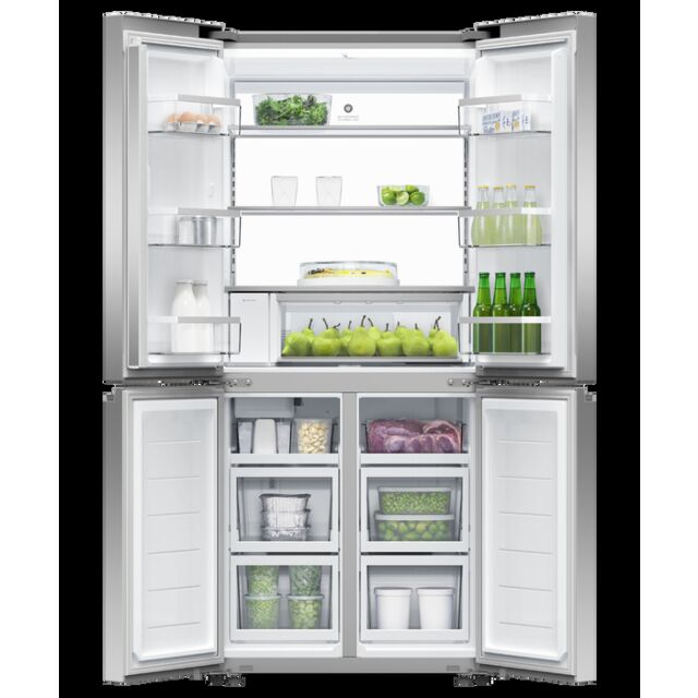 F&P RF500QNUX1 79cm Quad Door Frost Free Fridge Freezer - Stainless Steel