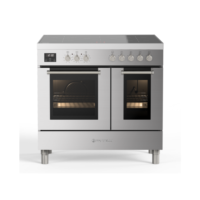 Fratelli 700120 Stainless Steel, 900mm Twin Oven (60/30) Range Cooker with Induction Top in Stainles