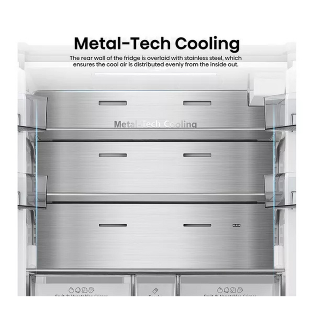 Hisense RF815N4SESE Silver No Frost Fridge Freezer