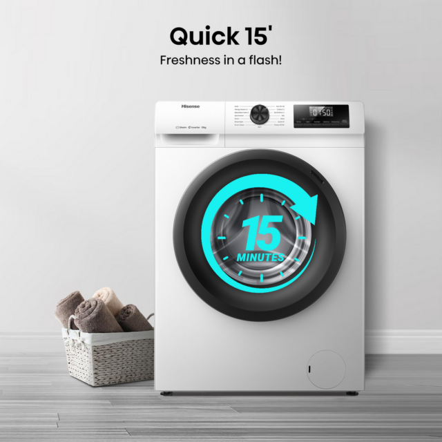 Hisense WF1Q1041BW 10kg Steam Washing Machine White
