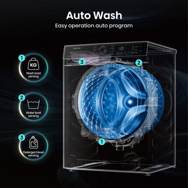 Hisense WF1Q1041BW 10kg Steam Washing Machine White