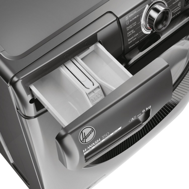 Hoover H3WPS496TAMBR68 9kg 1400 Spin Washer Graphite