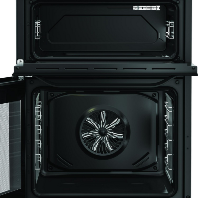 Hotpoint HDE6VDCASB1 50cm Double Oven Cooker Black