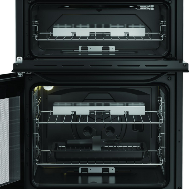 Hotpoint HDG6GDCB1 60cm Double Oven Gas Cooker Black