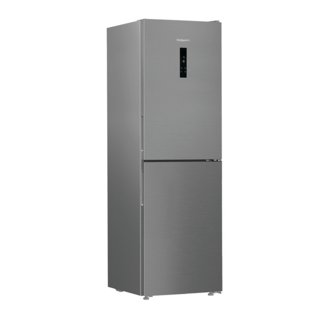Hotpoint 66.1cm Dual No Frost Fridge Freezer Pet Inox