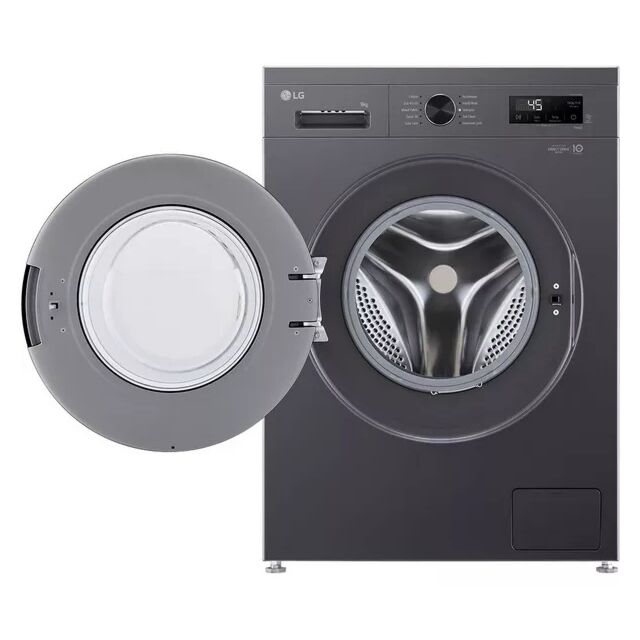 LG F4X1009NMK 9kg 1400 Spin Washing Machine - Slate Grey