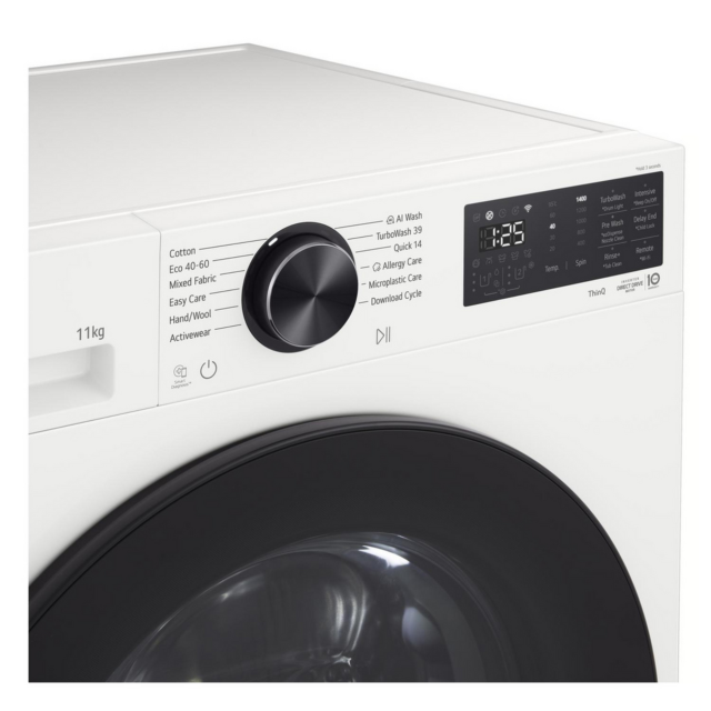 LG F4X5011TWB 11kg 1400 Spin Washing Machine - White