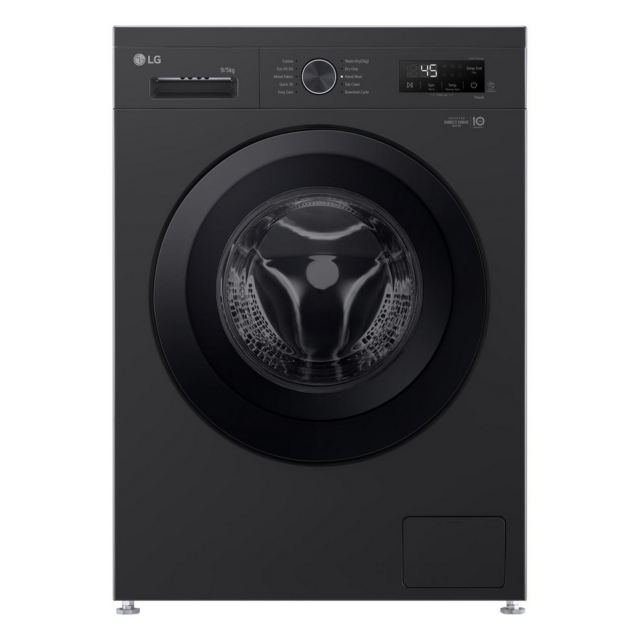 LG W4X1095NNK 9kg/5kg 1400 Spin Washer Dryer Gloss Black