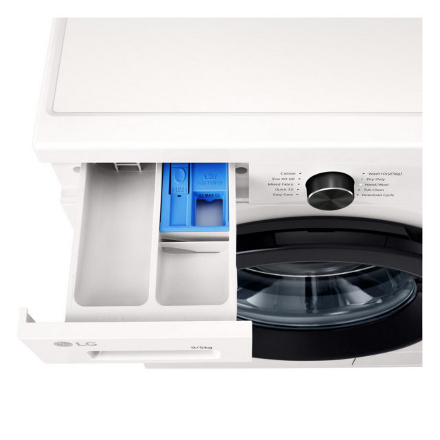 LG W4X1095NWK 9kg/5kg 1400 Spin Washer Dryer - White