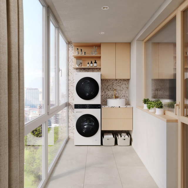 LG WT1210WWF 12kg/10kg 1400 Spin Wash Tower - White