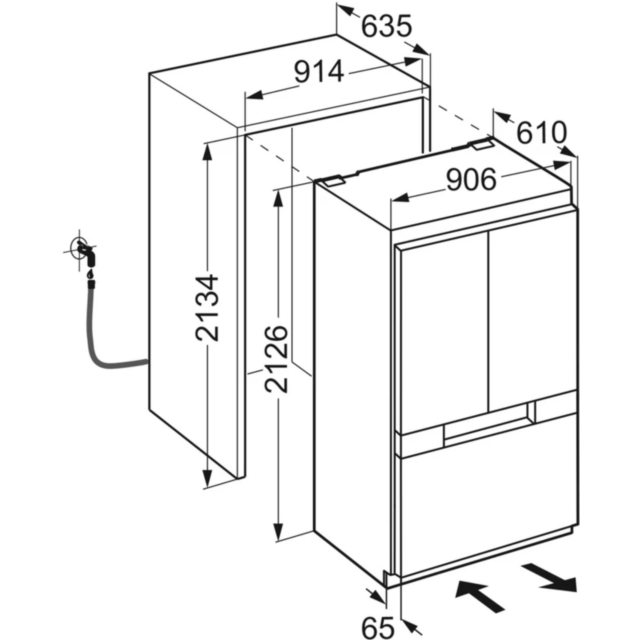 Liebherr Monolith ECBN9673 , Monolith Fridge Freezer with IceMaker & Infinity Spring - FrenchDoor