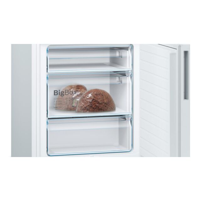 KGE49AWCAG, Free-standing fridge-freezer with freezer at bottom