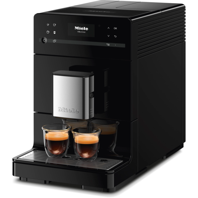 Miele CM5310OBBL Obsidian Black, Bean-to-Cup Coffee Machine; auto cappuccino and cafe latte; One Tou