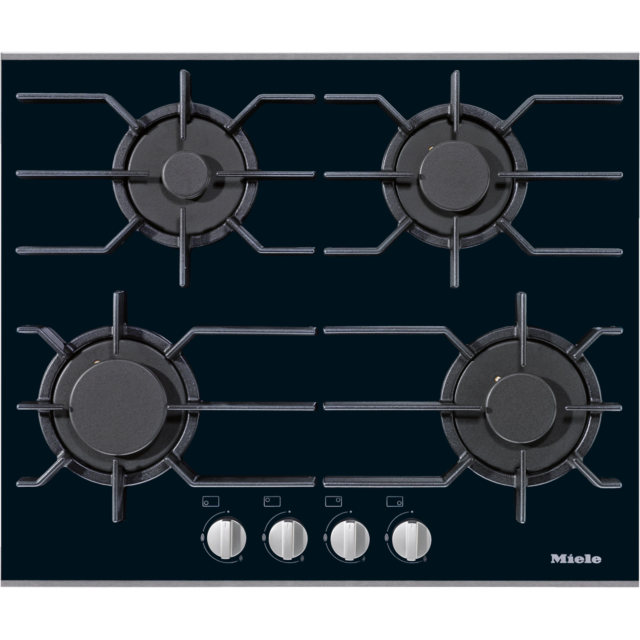 Miele KM3010 Black Glass, 626mmwide,4zonegashob-ceramicbase
