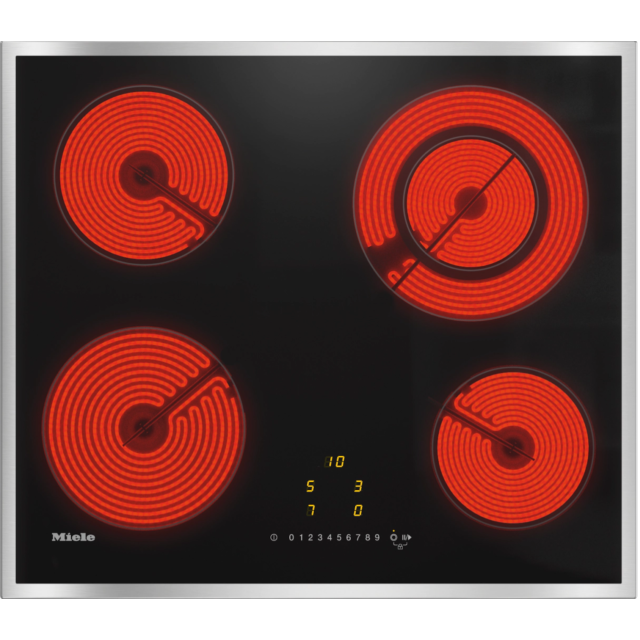 Miele KM6520FR ss Frame, 574mmwide,4zoneceramichobinlcudingonevariozone,EasySelect,Timer,Stop+Go