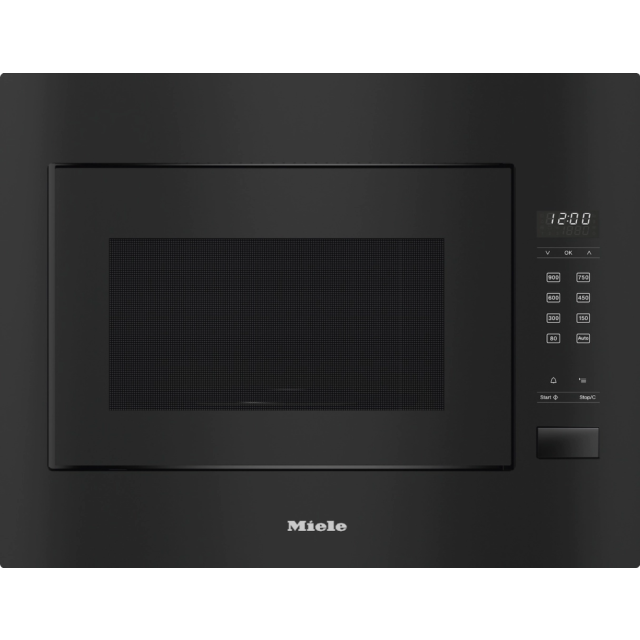 Miele M2240SC Obsidian Black, 60cmwide,80-800WMicrowave,dial,17litrecapacity,AutomaticProgrammes