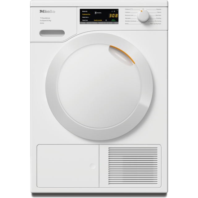 Miele TEA525WP , Heat Pump, 8kg Honeycomb drum, A+++ energy rating, EcoSpeed, Extremely quiet (66dB)