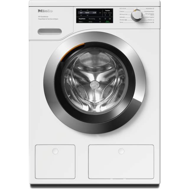 Miele WEJ885WCS , 9kg Honeycomb Drum, 1600 rpm, A-20% Energy Rating, Extremley Quiet (68dB), QuickPo