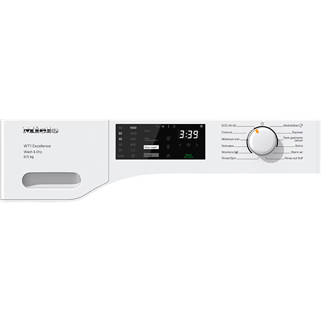Miele WTD165 WPM 8Kg Wash/5Kg Dry, Directsensor White, 1500Rpm Spin, Freestanding Washer-Dryer