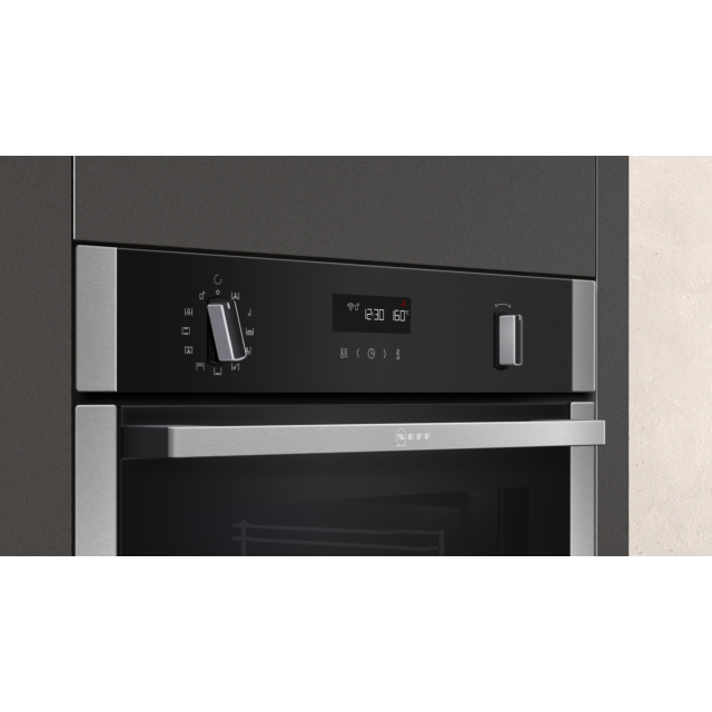 Neff B6ACH7HH0B 59.4cm Built In Electric Single Oven - Stainless Steel