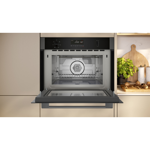 Neff C1AMG84G1B 44L Built-In Microwave Oven in Graphite Grey with Hotair Technology