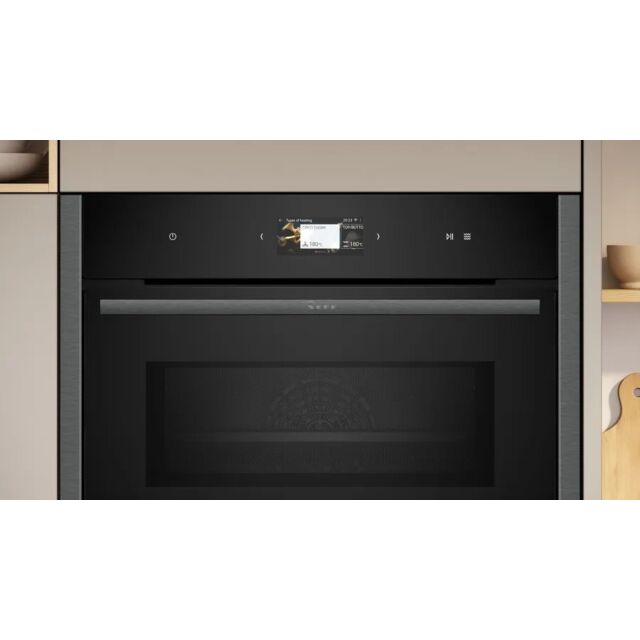 NEFF C24MS71G0B Built In Compact Oven with Microwave - Graphite