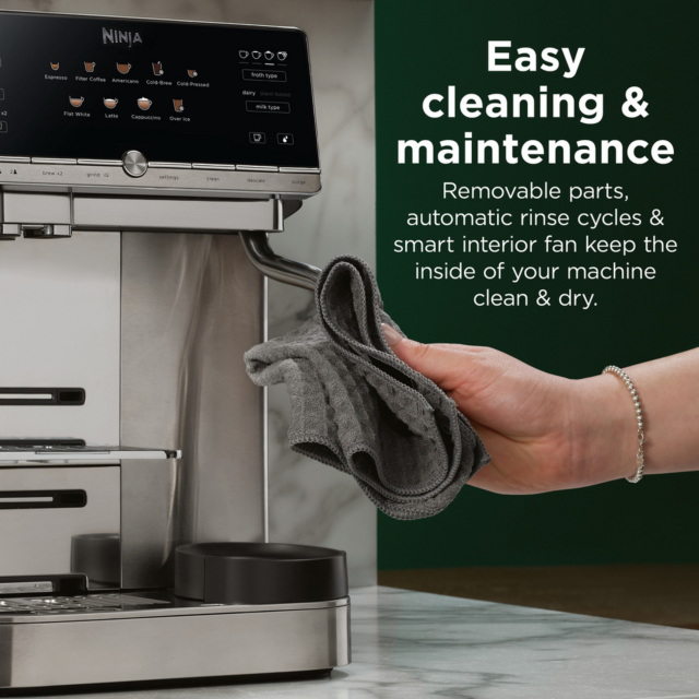 Ninja AE1001UK AutoBarista Coffee Machine Black/Stainless