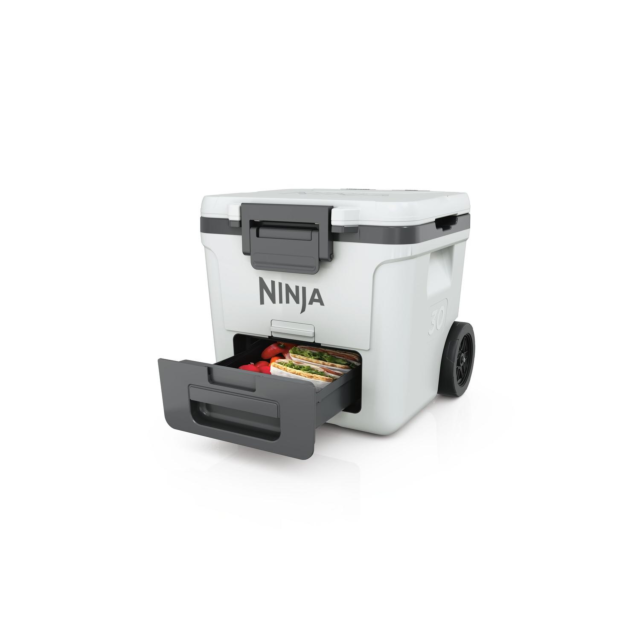 Ninja FB230UKWH Ninja FrostVault 30QT/28L Wheeled Cooler with Dry Zone - Cloud White | Ninja | Brands | Euronics Site