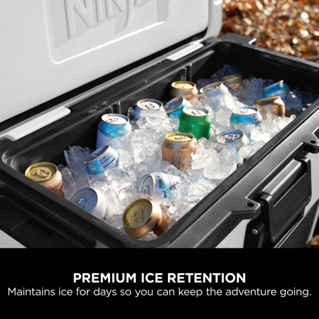 Ninja FB265EUUKWH Ninja FrostVault 65QT/61L Wheeled Cooler with Dry Zone - Cloud White | Ninja | Brands | Euronics Site