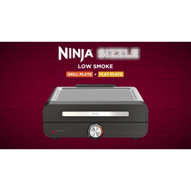 Ninja GR101UK Ninja Sizzle Grill & Flat Plate - Black