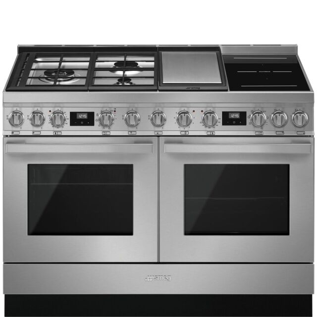 Smeg CPF120IGMPX Stainless Steel, 120cm Portofino Dual Fuel Range Cooker Stainless