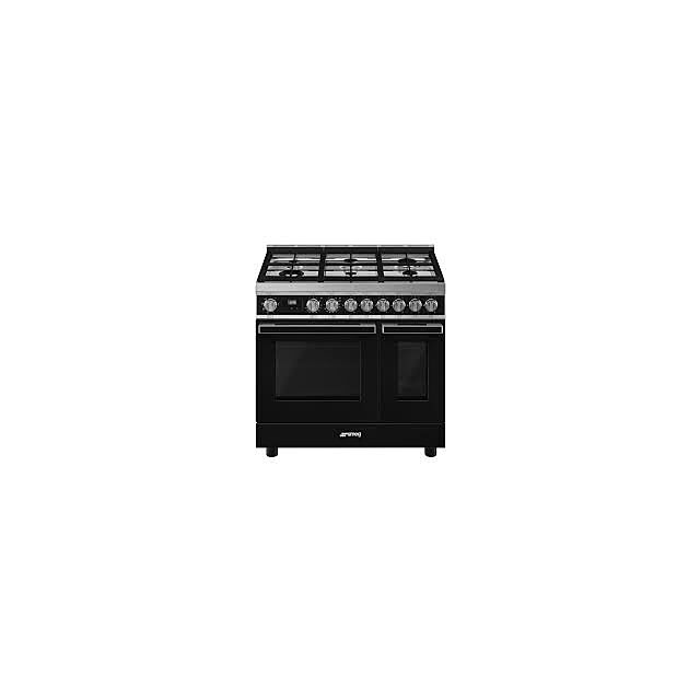 Smeg CPF92IMBL black, 90cm Portofino Electric Range Cooker