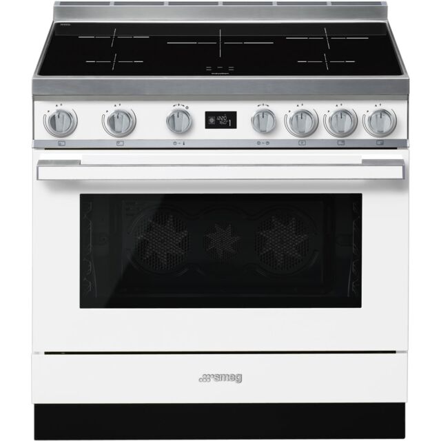 Smeg CPF9IPWH white, CPF9IWH 90cm Portofino Electric Range Cooker White