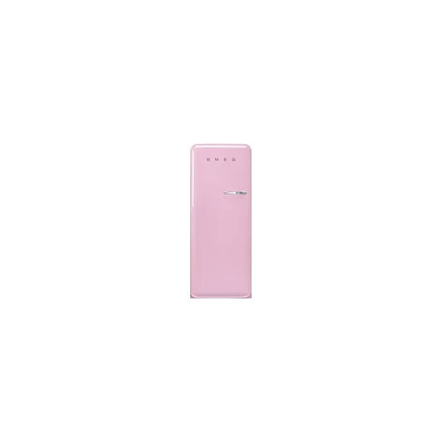 Smeg FAB28LPK5 pink, 60cm 50s Style Left Hand Hinge Fridge with Icebox Pink