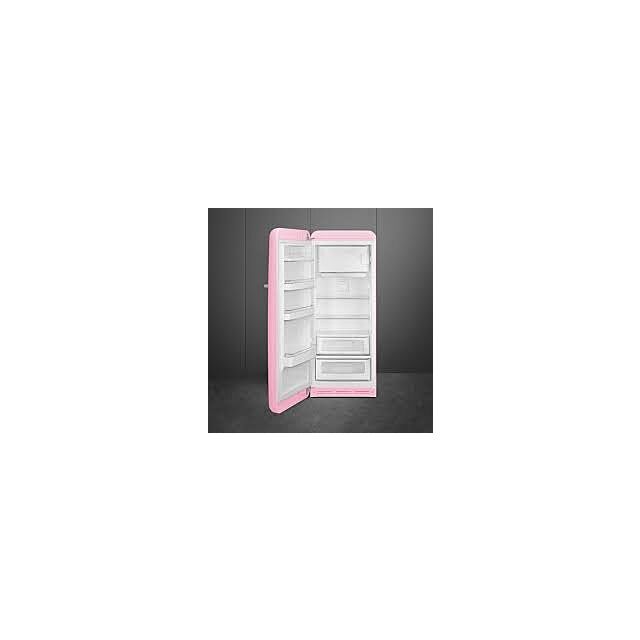 Smeg FAB28LPK5 pink, 60cm 50s Style Left Hand Hinge Fridge with Icebox Pink