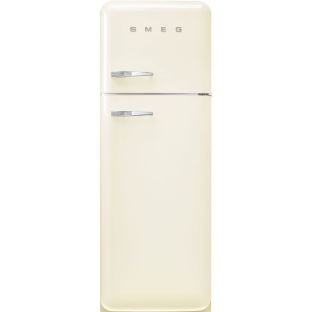 Smeg FAB30RCR5UK Cream, 60cm 50s Style Right Hand Hinge Freezer over Fridge
