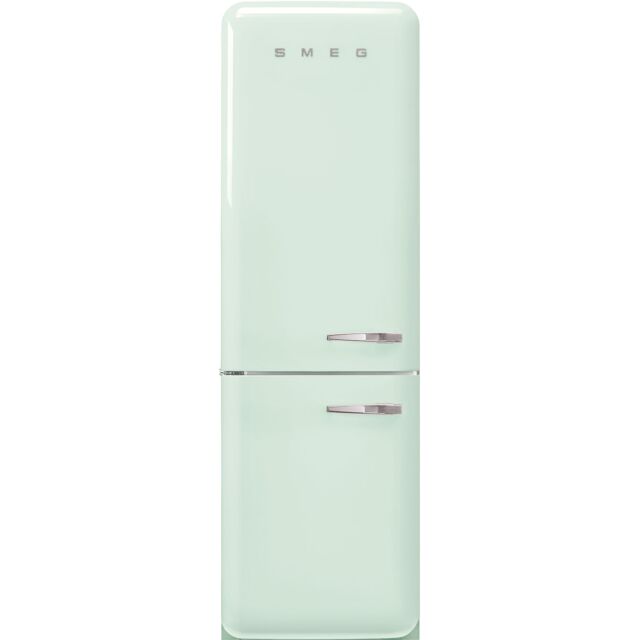 Smeg FAB32LPG5UK pastel blue, 60cm 50s Style Left Hand Hinge Fridge over Freezer Pastel