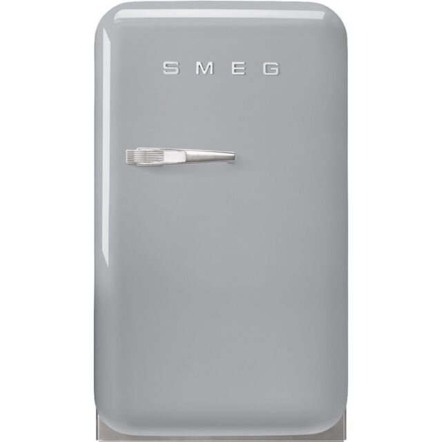 Smeg FAB5RSV5 Silver, 40cm Silver Small 50s Style Right Hand Hinged Minibar