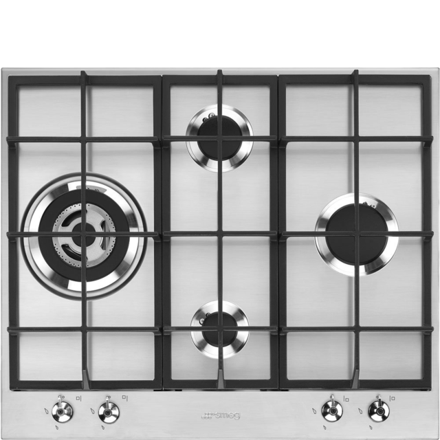 Smeg PX364L 60cm Gas Hob - Stainless Steel