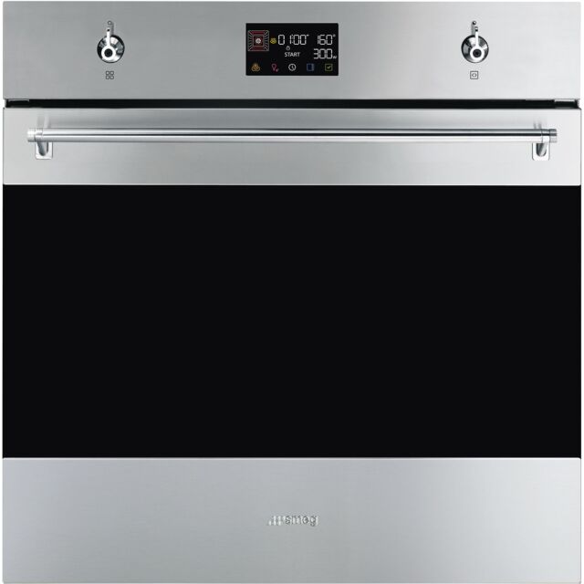 Smeg SO6302M2X , 60cm Classic Speedwave XL Combi Microwave Black Glass