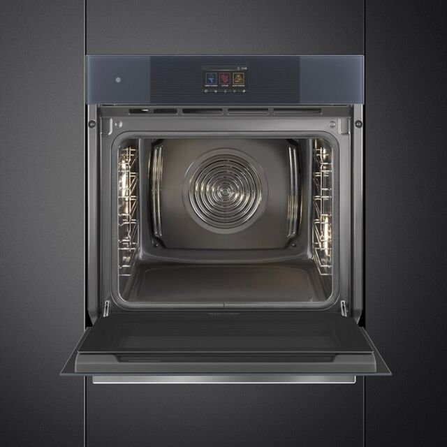 SOP6104TPG 60cm Linea Pyrolytic Single Oven Neptune Grey