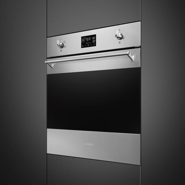 Smeg SOP6302S2PX Stainless Steel, 60Cm Classic Steamone Single Oven Stainless Steel