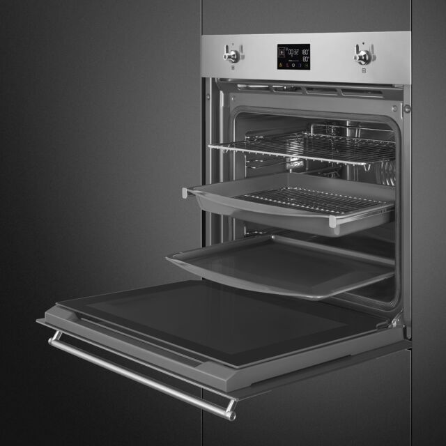 Smeg SOP6302S2PX Stainless Steel, 60Cm Classic Steamone Single Oven Stainless Steel