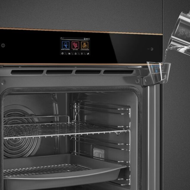 SOP6604S2PNR 60cm Dolce Stil Novo Pyrolytic Steam Oven Copper Trim