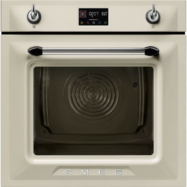SOP6902S2PP 60cm Victoria Pyrolytic Steam Single Oven Cream
