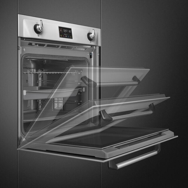 SOP6902S2PX 60cm Victoria Pyrolytic Steam Single Oven Stainless Steel