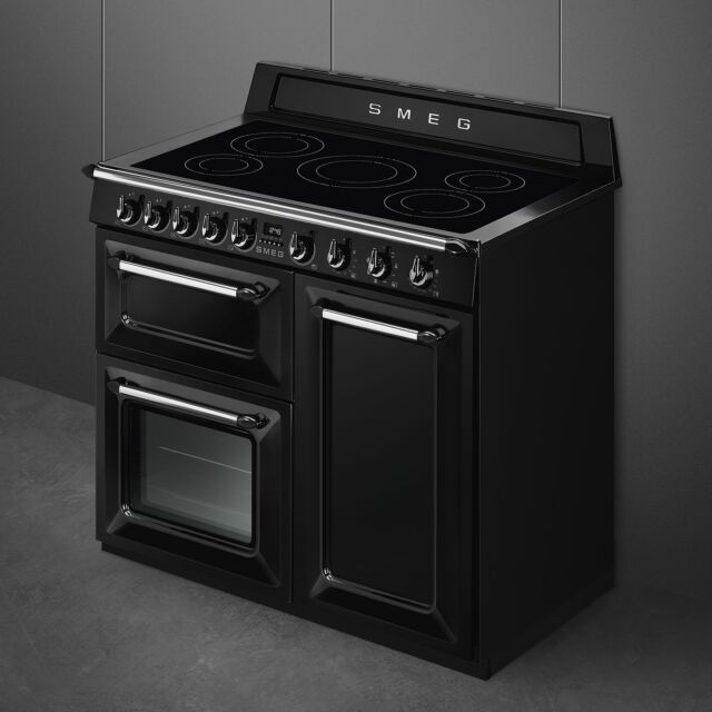 Smeg TR103IBL2 black, 100cm Victoria Electric Range Cooker Black